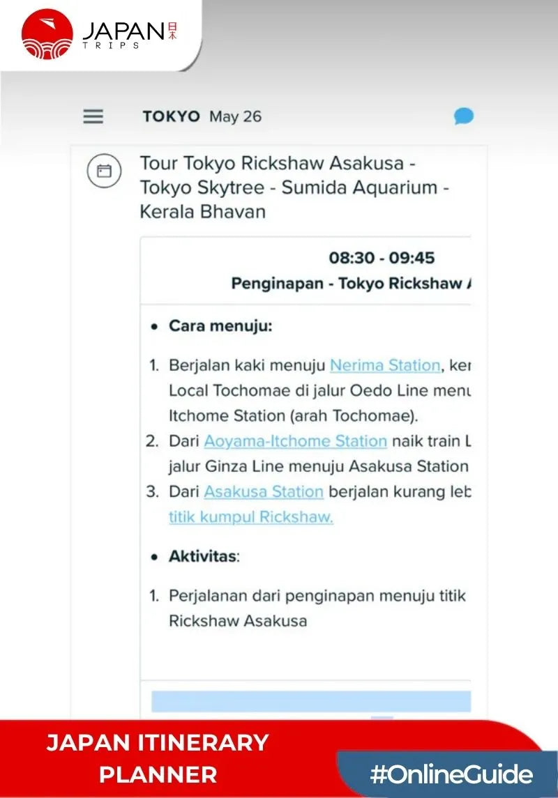 Japan Itinerary Planner